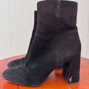 Sam Edelman Codie Black Suede Ankle Bootie – Size 9 – Block Heel